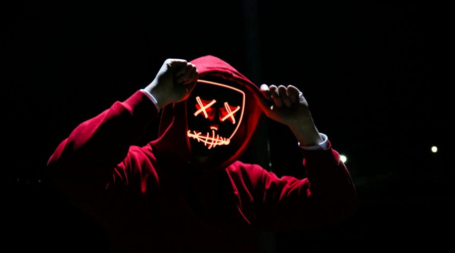 person wearing red hoodie